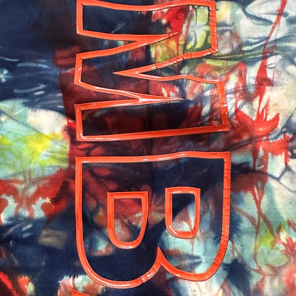 Zumba Fitness Multicolor Tie-Dye Leggings with Navy Accents - Picture 8 of 10